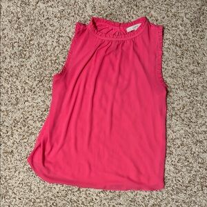 LOFT Vibrant Pink Sleeveless Blouse